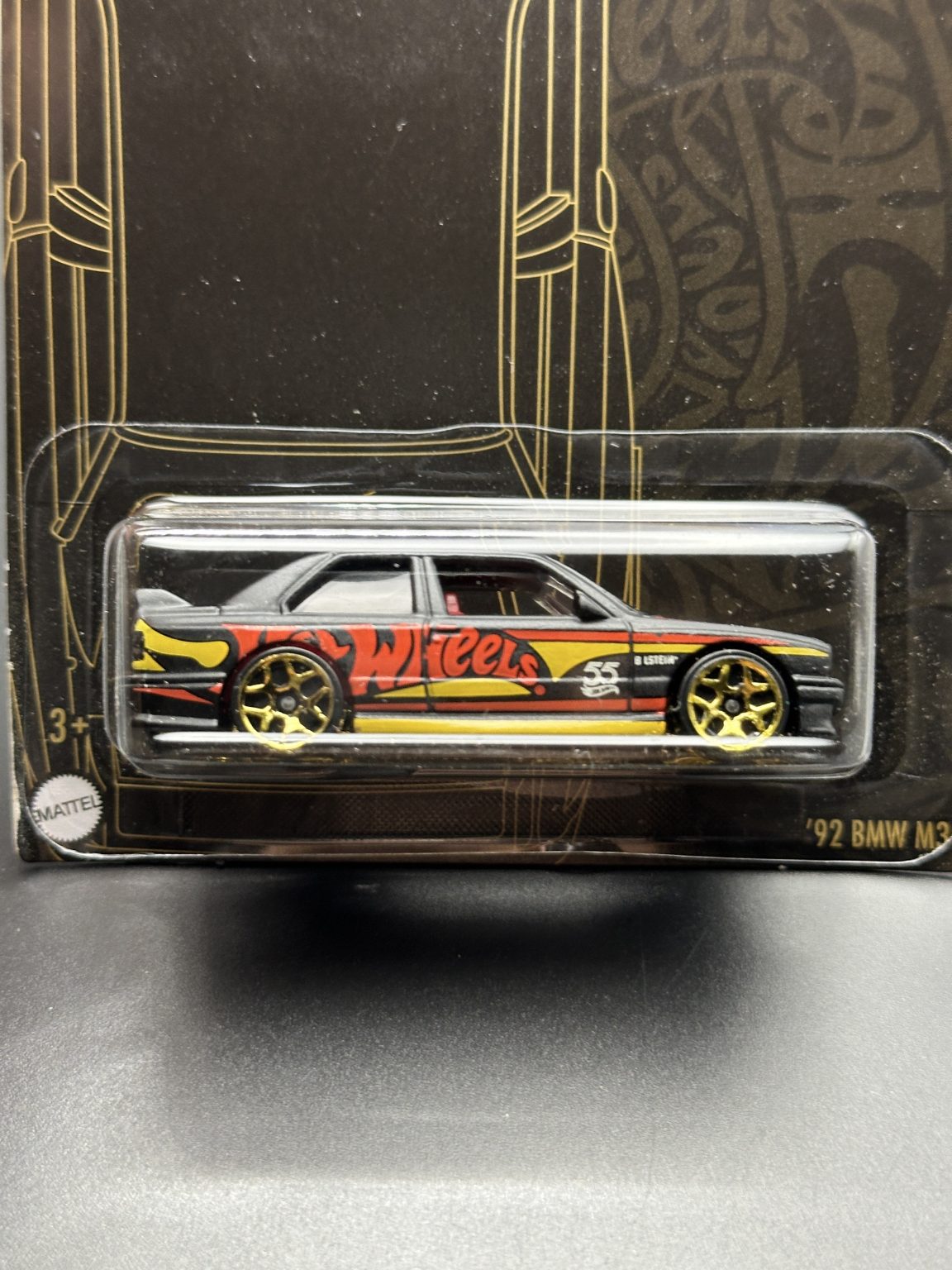 HOT WHEELS - 92 BMW M3 (2023) - 55th ANNIVERSARY BLACK & YELLOW 2/6