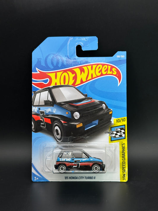 HOT WHEELS - 85 HONDA CITY TUBRO II (2018) - HW SPEED GRAPHICS 10/10
