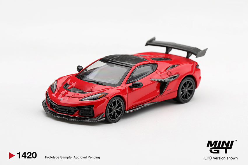 PRE-ORDER DEADLINE: NOVEMBER 4 - MINI GT - CHEVROLET CORVETTE ZR1 - TORCH RED - EST ARRIVAL MAY 2027 - STANDARD BOX