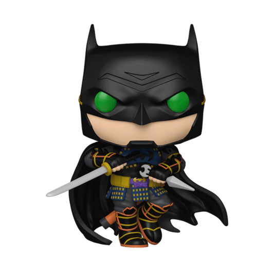 Funko Pop! vinyl figure of a character in a black cape and green eyes holding a sword on a white background