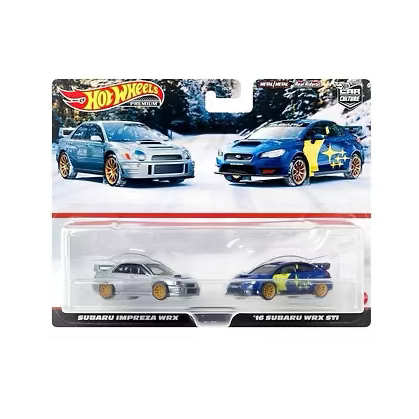 HOT WHEELS - SUBARU IMPREZA WRX - 16 SUBARU WRX STI (2023) - 2 PACK - PREMIUM / CAR CULTURE