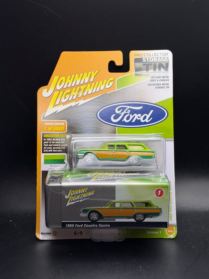 JOHNNY LIGHTNING - 1960 FORD COUNTRY SQUIRE - PRO COLLECTOR STORAGE TIN