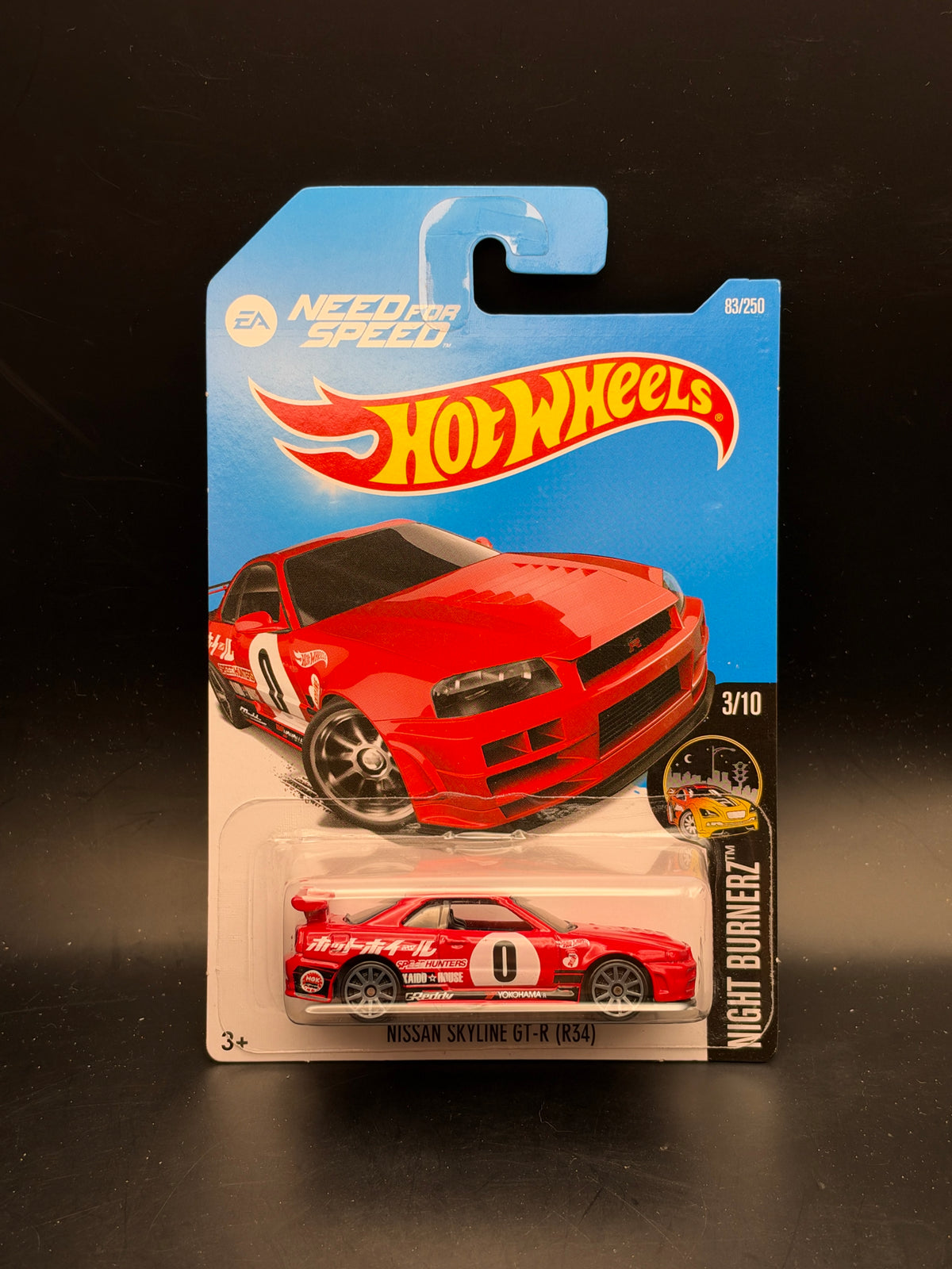 HOT WHEELS - NISSAN SKYLINE GTR BNR34 (2016) - HW NIGHT BURNERZ 3/10