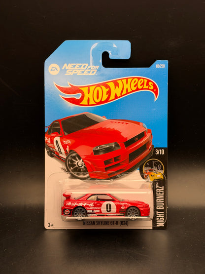 HOT WHEELS - NISSAN SKYLINE GTR BNR34 (2016) - HW NIGHT BURNERZ 3/10