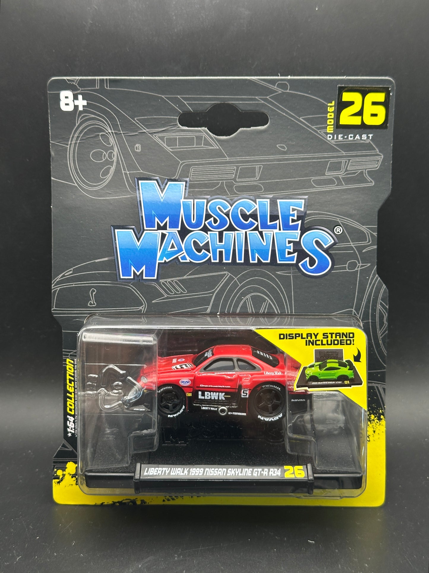 MUSCLE MACHINES - LIBERTY WALK 1999 NISSAN SKYLINE GT-R (R34) - MODEL 26 DIECAST