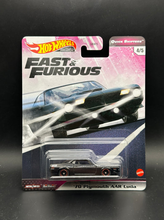 HOT WHEELS - 70 PLYMOUTH AAR CUDA (2020) - FAST AND FURIOUS - QUICK SHIFTERS 4/5