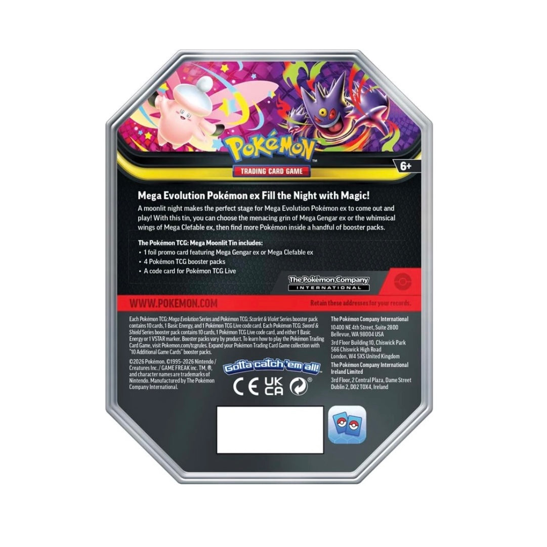 POKEMON TCG - MEGA MOONLIGHT TIN - MEGA CLEFABLE EX