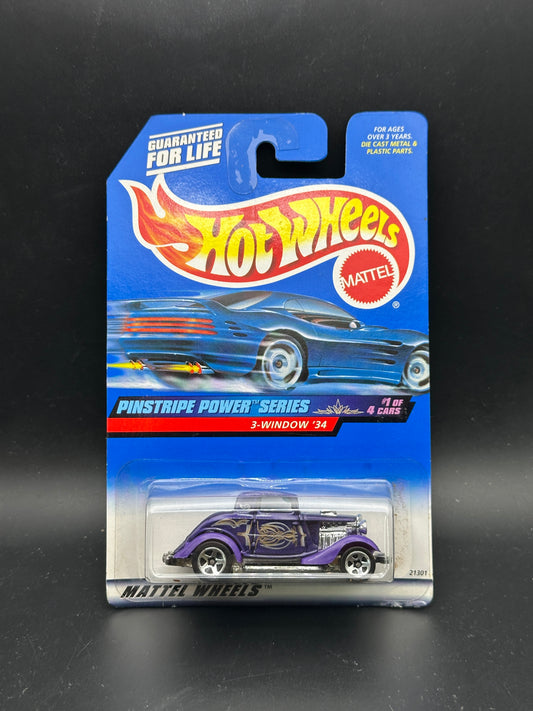 HOT WHEELS - 3 WINDOW 34 (1999) - HW PINSTRIPE POWER SERIES 1/4