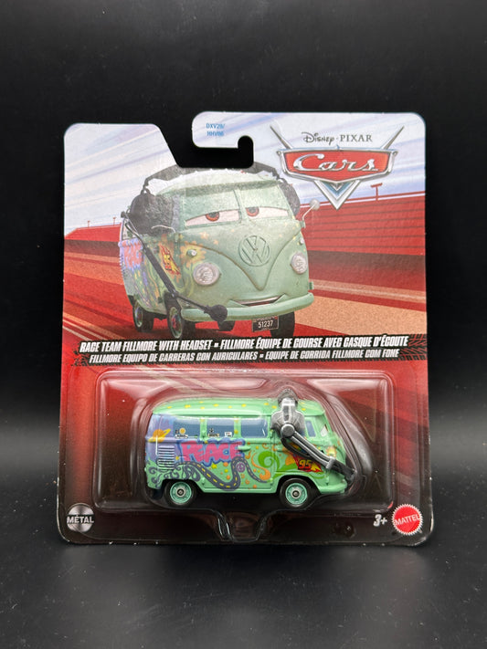 DISNEY PIXAR CARS - RACE TEAM FILLMORE WITH HEADSET - CARS - DIECAST