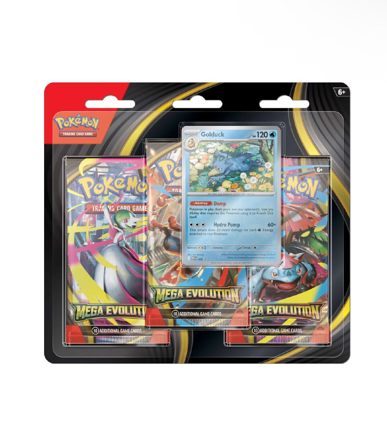 POKEMON TCG - MEGA EVOLUTION 3 PACK BOOSTER - GOLDUCK