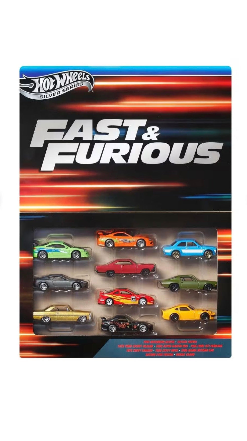 HOT WHEELS - FAST AND FURIOUS 10 PACK (2025) - SILVER SERIES - DAMAGED BOX