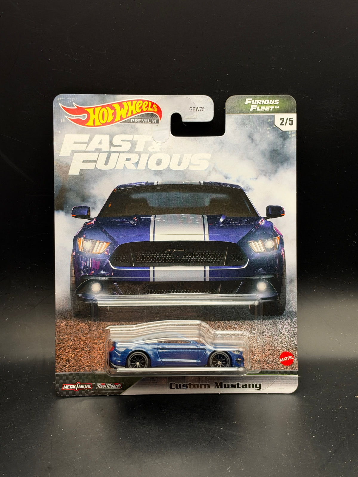 DAMAGED - HOT WHEELS - CUSTOM MUSTANG (2021) - FURIOUS FLEET - FAST AND FURIOUS 2/5