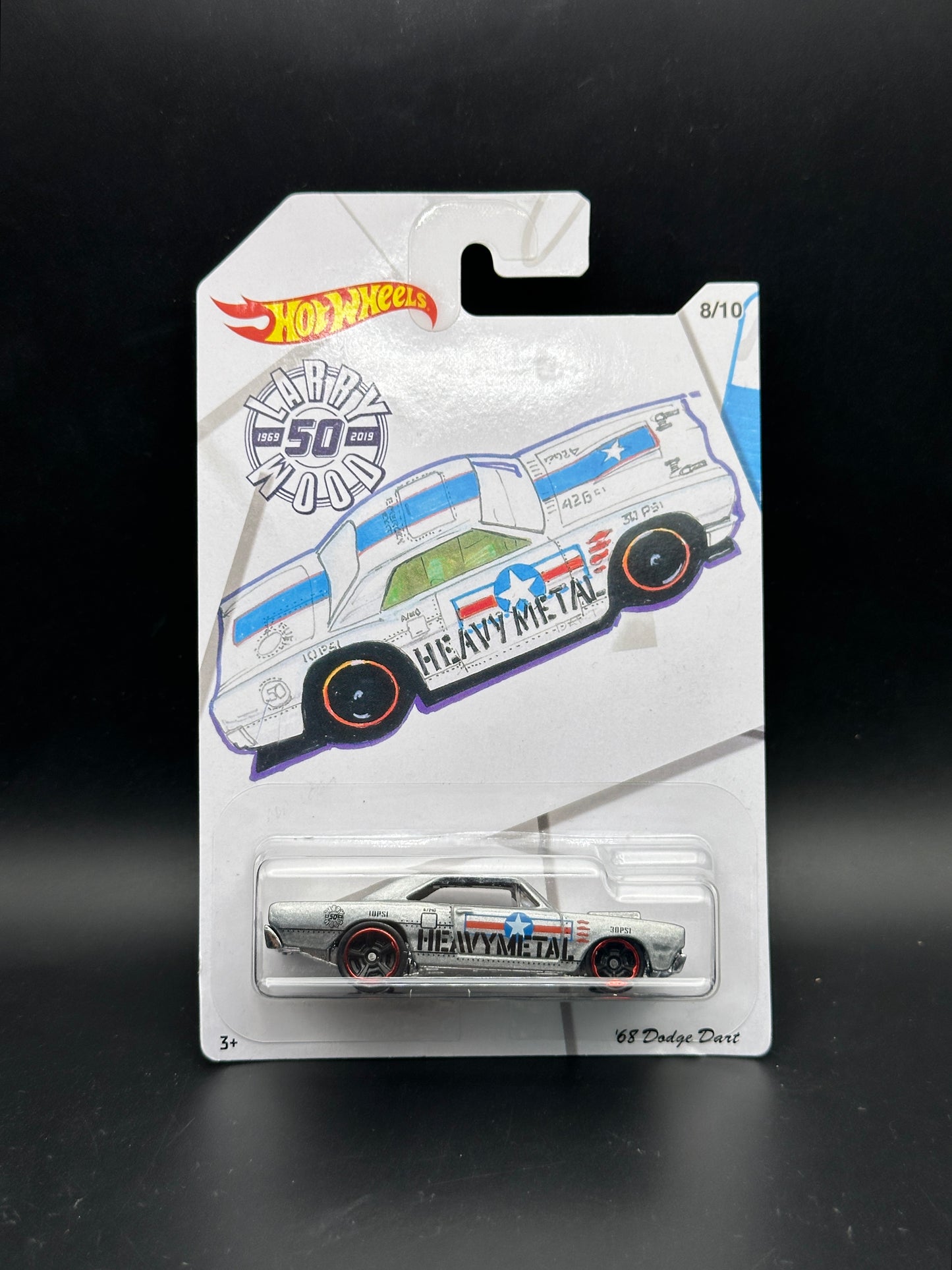 HOT WHEELS - 68 DODGE DART (2019) - LARRY WOOD ANNIVERSARY SERIES 8/10