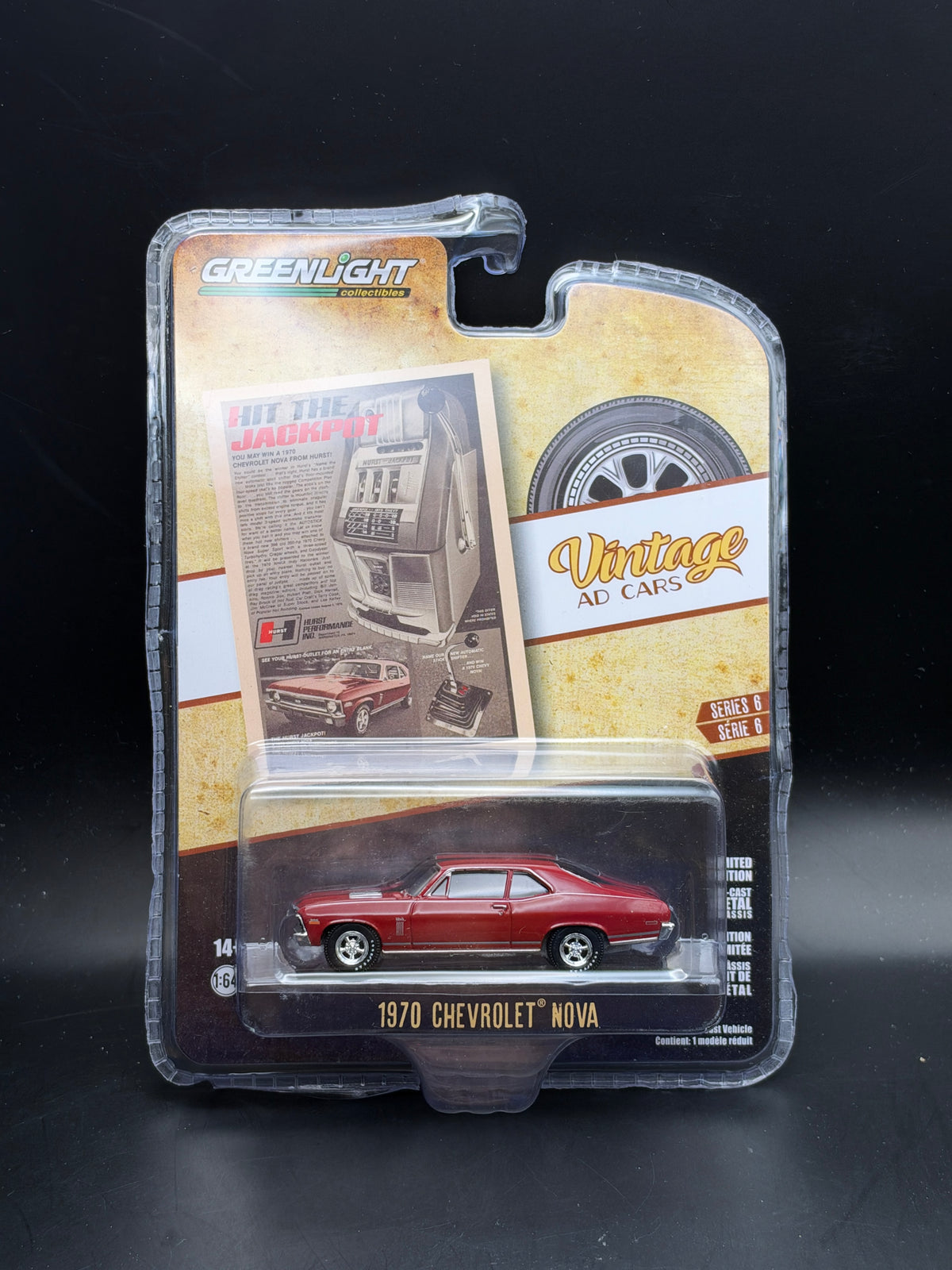GREENLIGHT - 1970 CHEVROLET NOVA - HIT THE JACKPOT - VINTAGE AD CARS