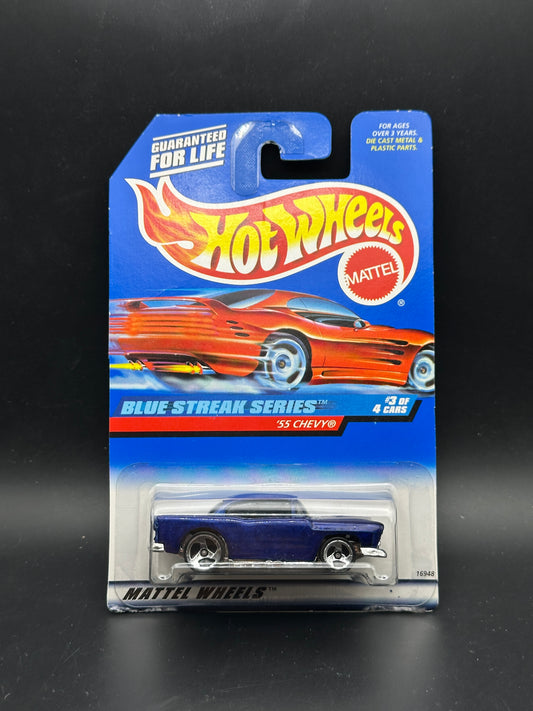 HOT WHEELS - 55 CHEVY (1997) - HW BLUE STREAK SERIES 3/4
