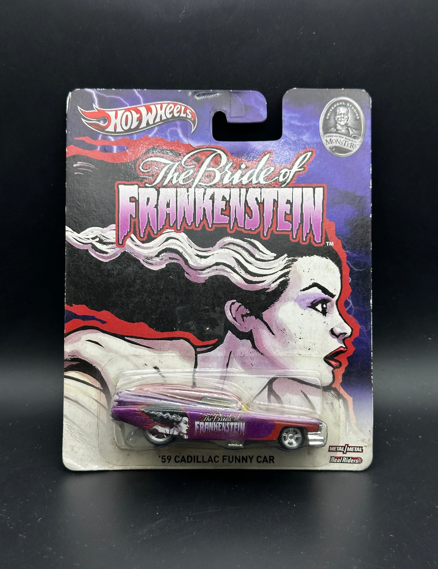 HOT WHEELS - 59 CADILLAC FUNNY CAR (2013) - UNIVERSAL MONSTERS - POP CULTURE