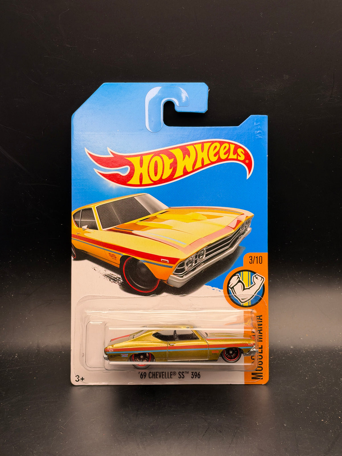 HOT WHEELS - 69 CHEVELLE SS 396 (2017) - HW MUSCLE MANIA 3/10 - SUPER TREASURE HUNT
