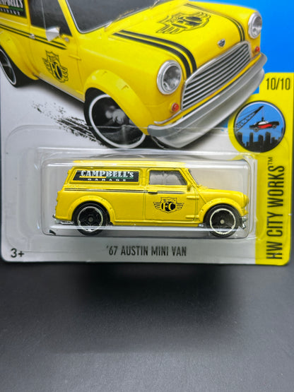 HOT WHEELS - 67 AUSTIN MINI VAN (2016) - HW CITY WORKS 10/10