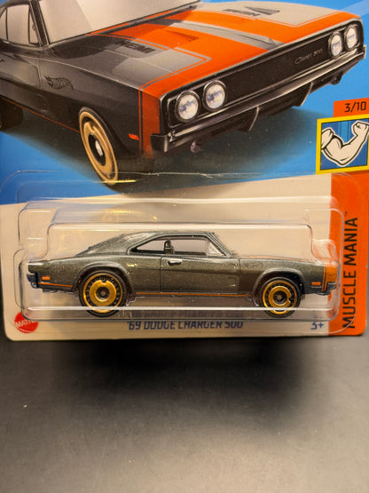 HOT WHEELS - 69 DODGE CHARGER 500 (2022) - HW MUSCLE MANIA 3/10