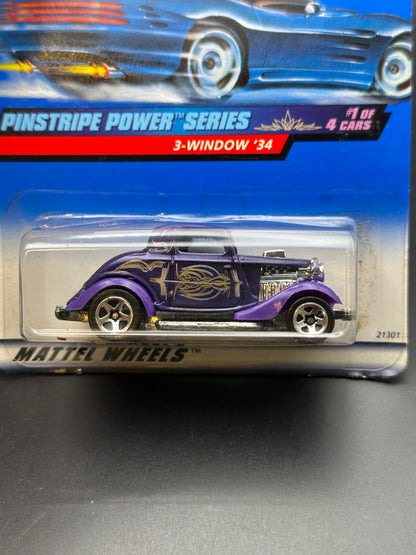 HOT WHEELS - 3 WINDOW 34 (1999) - HW PINSTRIPE POWER SERIES 1/4