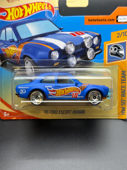 HOT WHEELS - 70 FORD ESCORT RS1600 (2018) - HW 50th RACE TEAM 2/10
