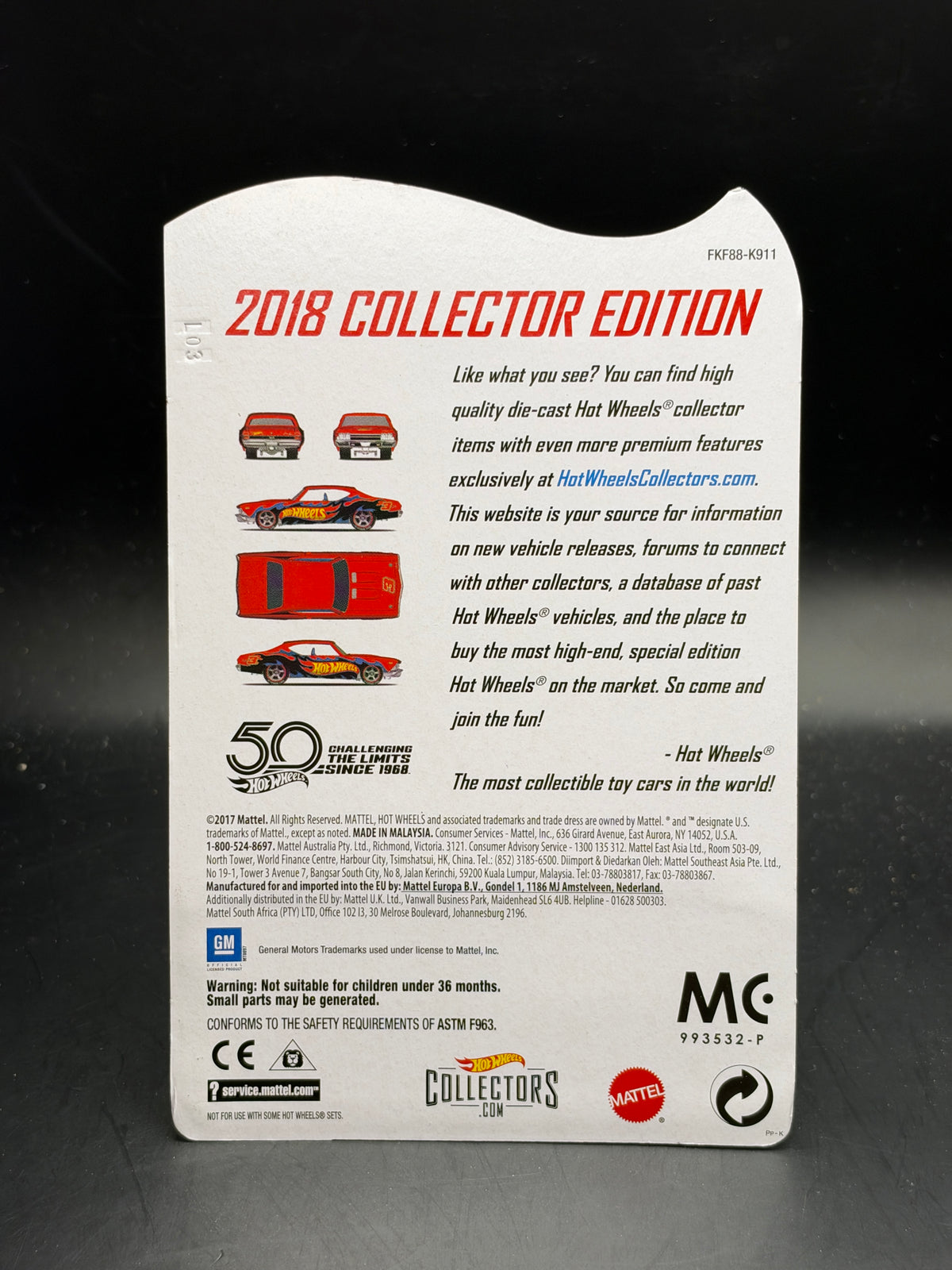 HOT WHEELS - 69 CHEVELLE SS 396 (2018) - HOT WHEELS 2018 COLLECTOR EDITION