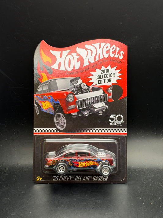 HOT WHEELS - 55 CHEVY BEL AIR GASSER (2018) - HOT WHEELS 2018 COLLECTOR EDITION