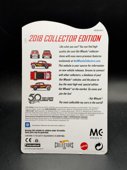 HOT WHEELS - 55 CHEVY BEL AIR GASSER (2018) - HOT WHEELS 2018 COLLECTOR EDITION