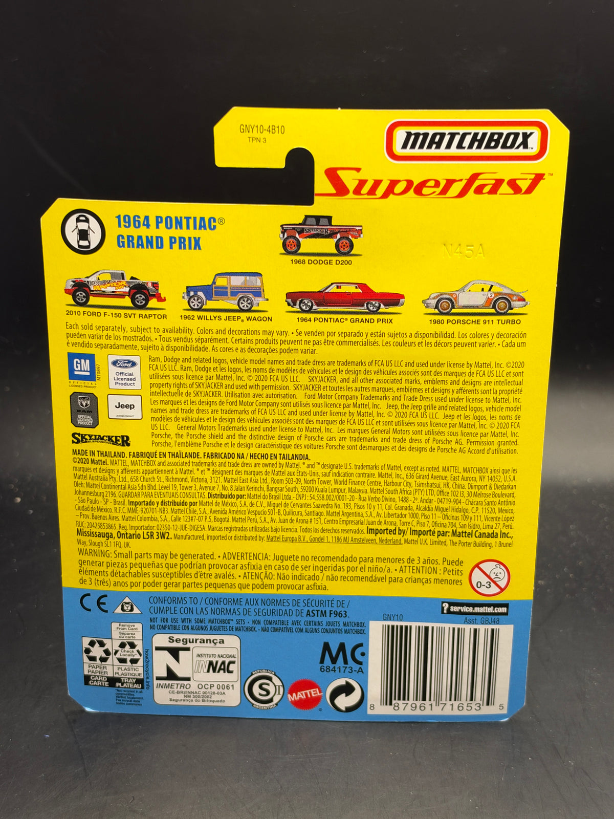 MATCHBOX - 1964 PONTIAC GRAND PRIX - SUPERFAST - DIECAST