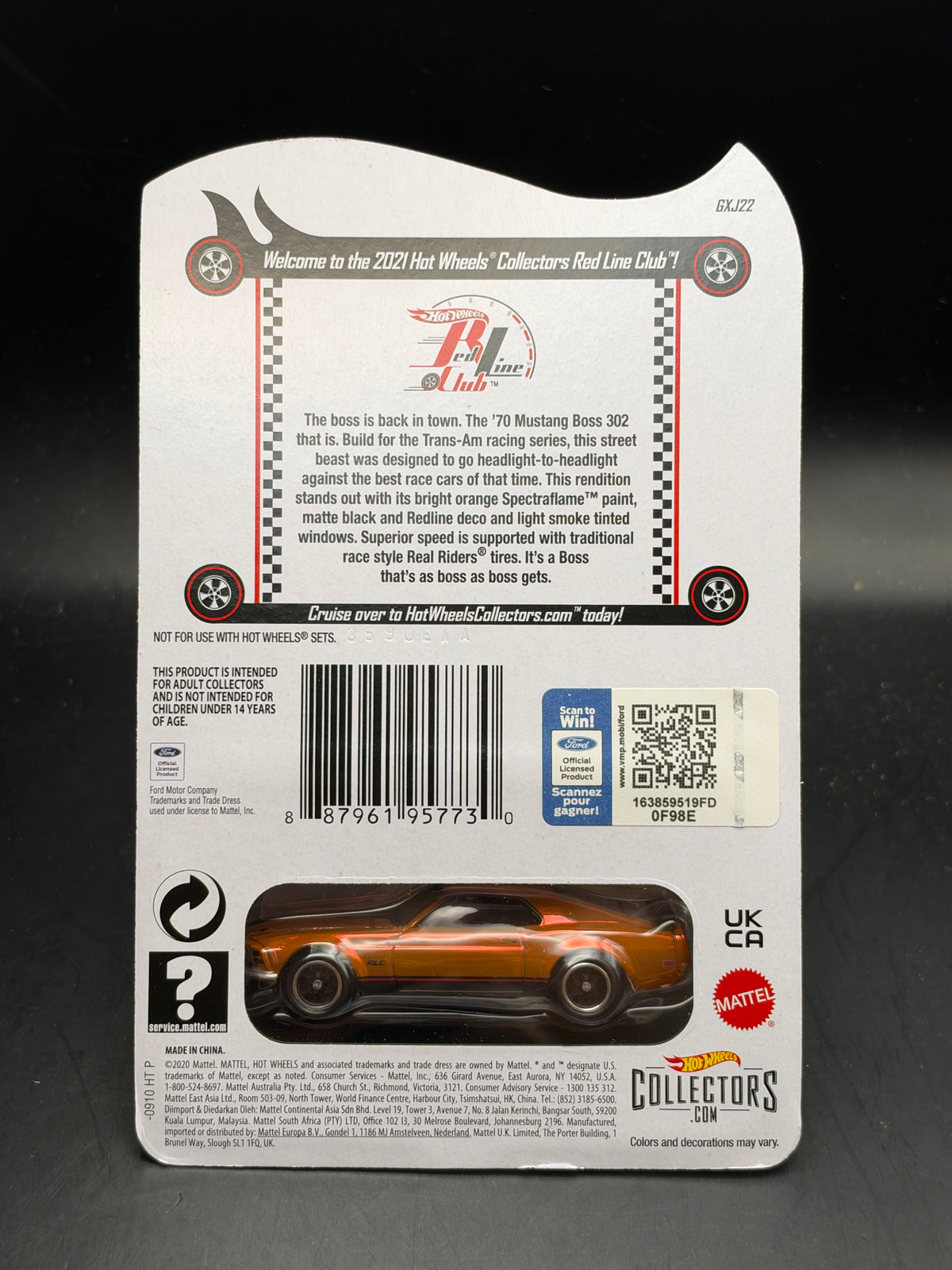 HOT WHEELS - 70 MUSTANG BOSS 302 (2021) - RLC EXCLUSIVE