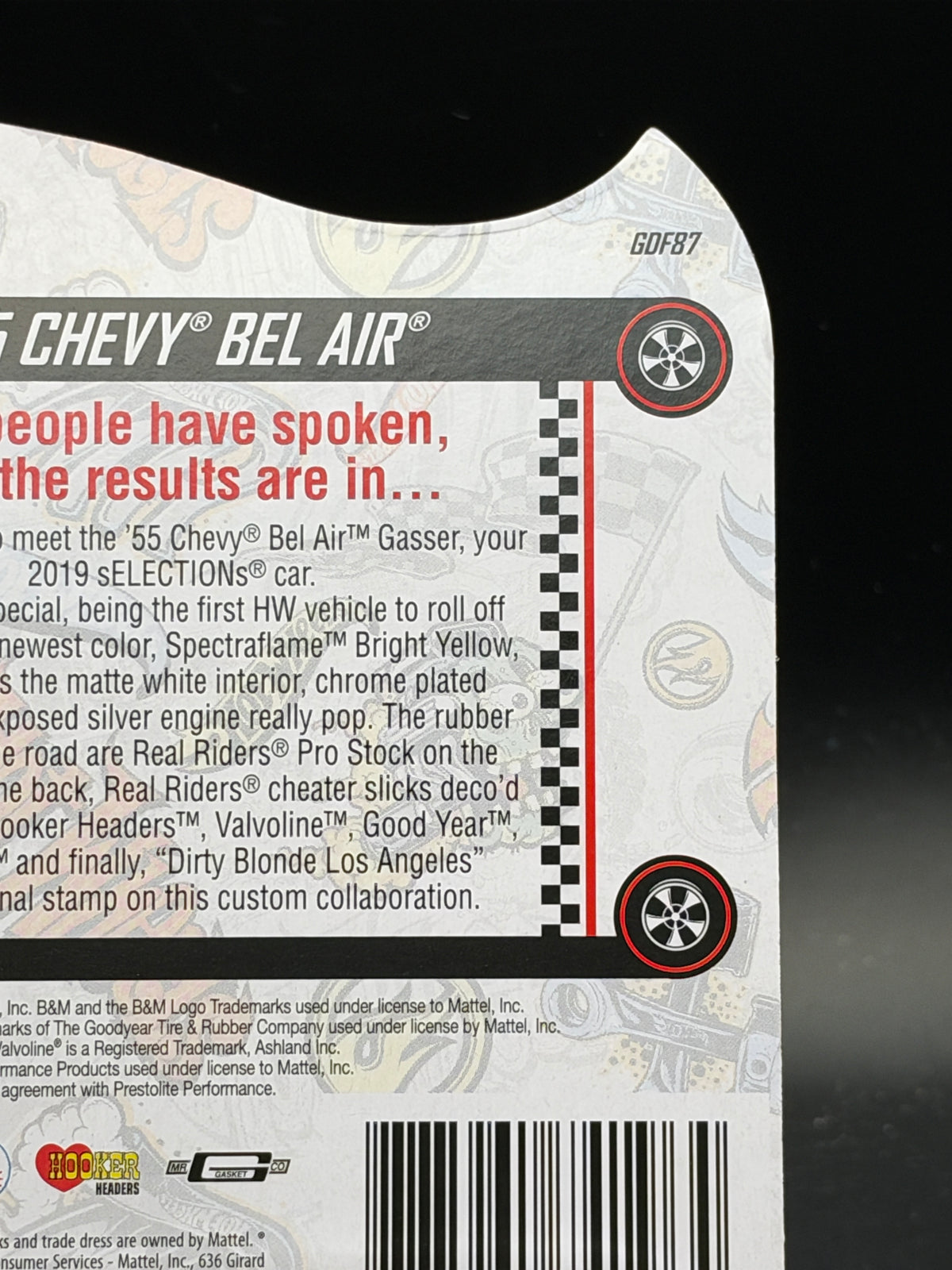 HOT WHEELS - 55 CHEVY BEL AIR GASSER (2019) - 2019 SELECTION SERIES - RLC EXCLUSIVE