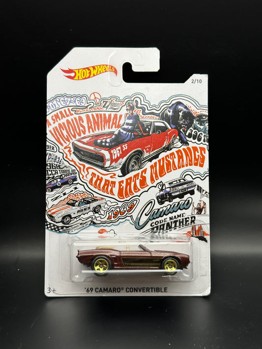 HOT WHEELS - 69 CAMARO CONVERTIBLE (2018) - HW 50th ANNIVERSARY CAMARO 2/10
