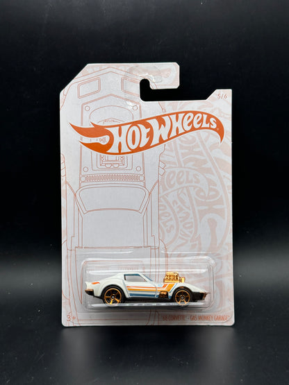 HOT WHEELS - 68 CORVETTE GAS MONKEY GARAGE (2020) - ANNIVERSARY PEARL AND CHROME SERIES 5/6