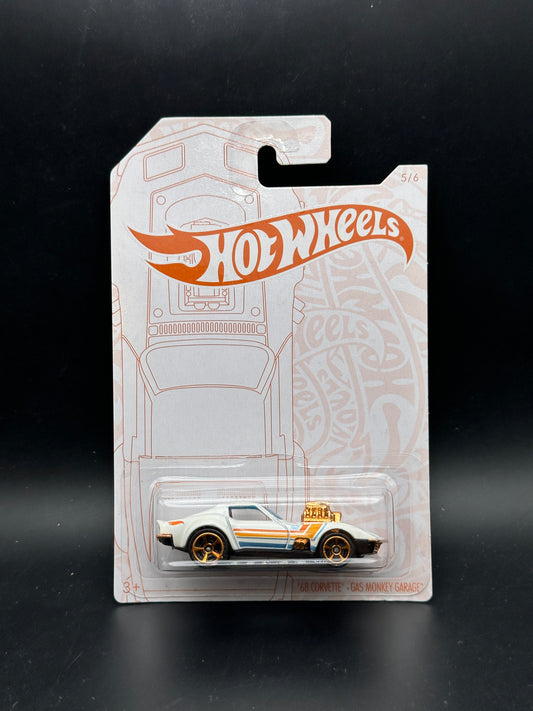 HOT WHEELS - 68 CORVETTE GAS MONKEY GARAGE (2020) - ANNIVERSARY PEARL AND CHROME SERIES 5/6