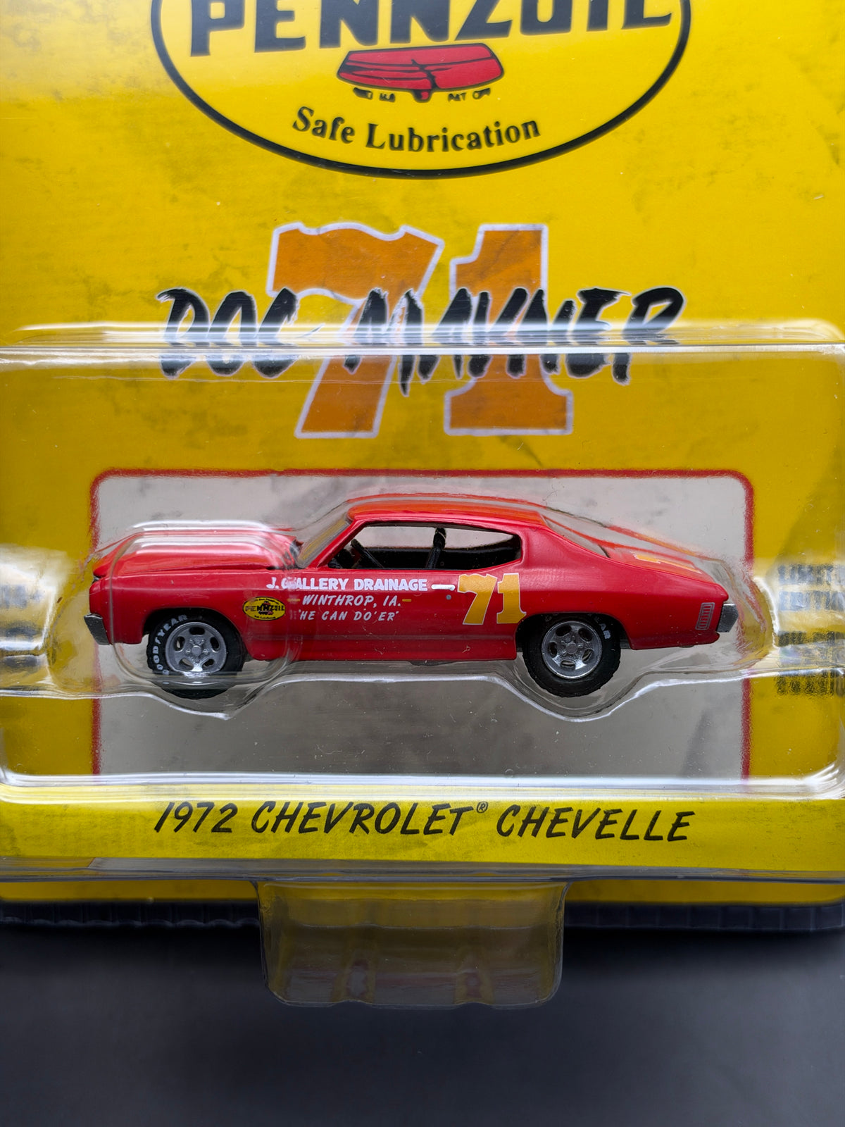 GREENLIGHT - 1972 CHEVROLET CHEVELLE - DOC MAYVER 71 - PENNZOIL
