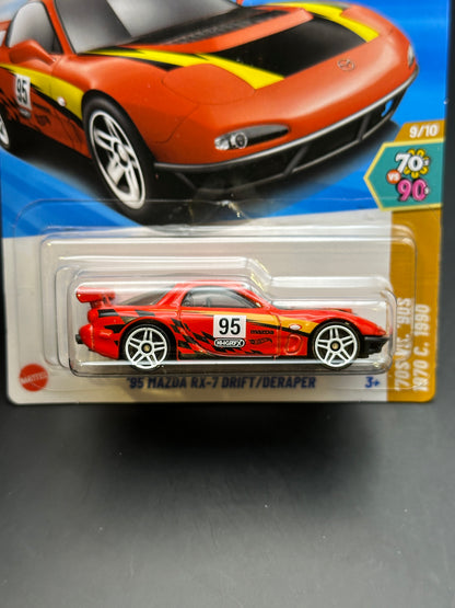 HOT WHEELS - 95 MAZDA RX7 DRIFT (2025) - HW 70s VS 90s 9/10
