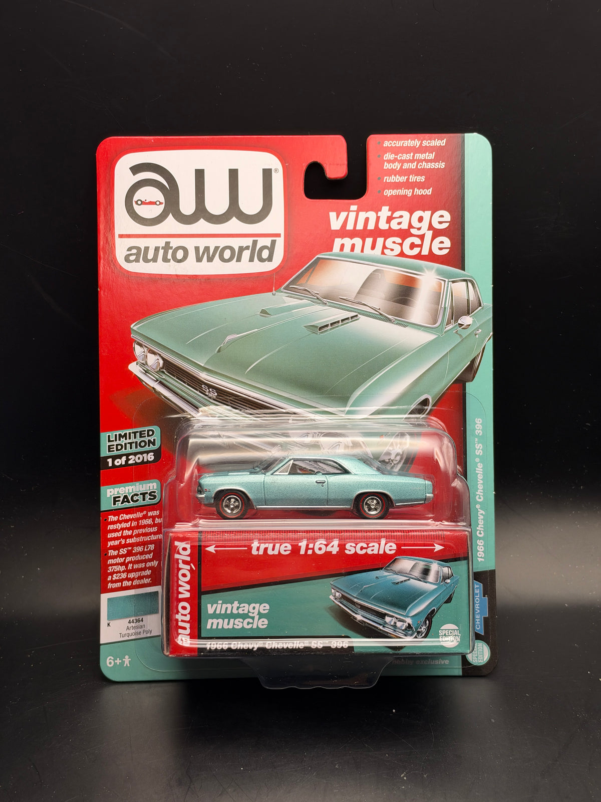 AUTO WORLD - 1966 CHEVY CHEVELLE SS 396 - VINTAGE MUSCLE - 1/64 SCALE