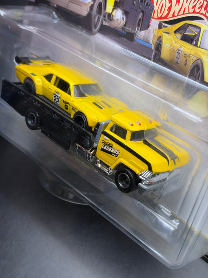 HOT WHEELS - CUSTOM 70 CHEVY NOVA / HORIZON HAULER (2022) LEGENDS TOUR TEAM TRANSPORT