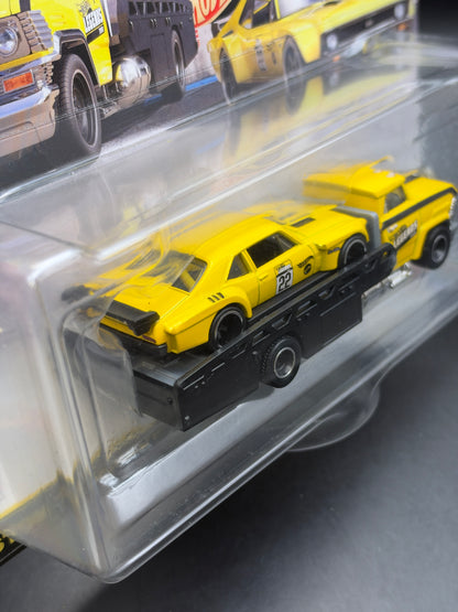 HOT WHEELS - CUSTOM 70 CHEVY NOVA / HORIZON HAULER (2022) LEGENDS TOUR TEAM TRANSPORT