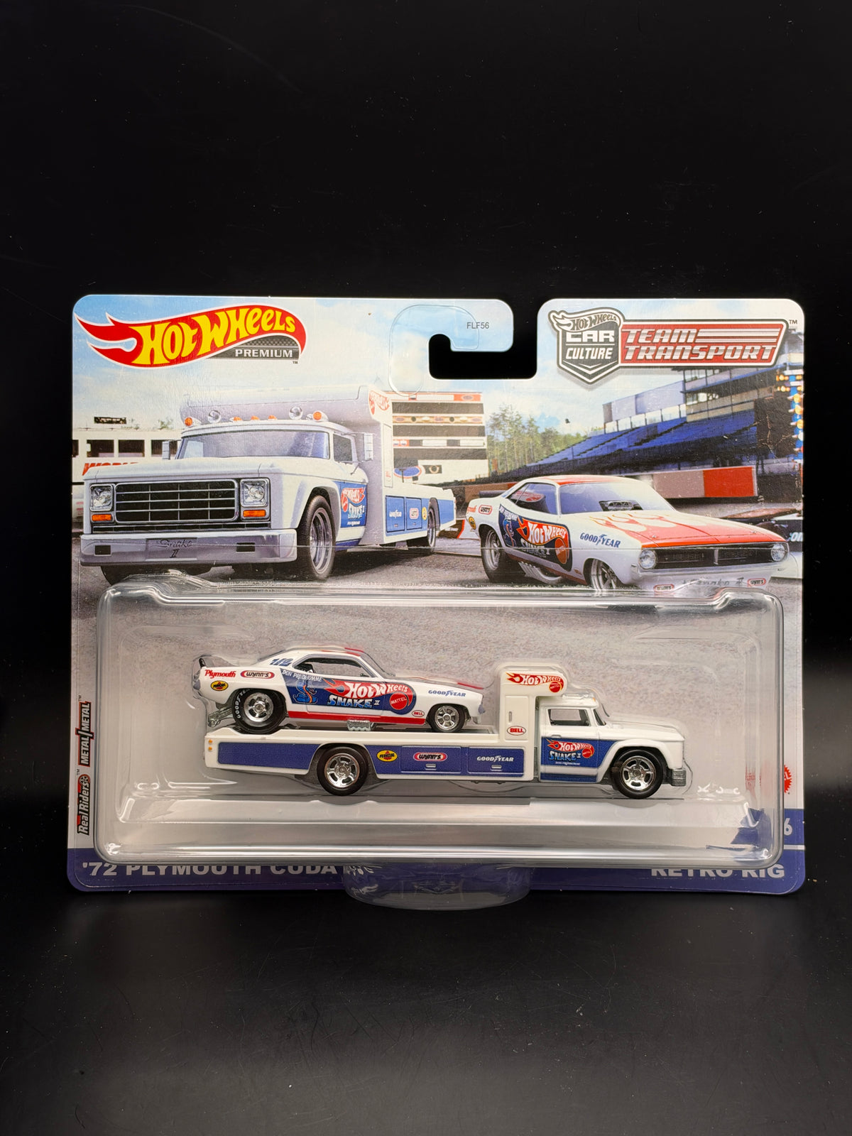 HOT WHEELS - 72 PLYMOUTH CUDA FC / RETRO RIG (2022) - TEAM TRANSPORT #46