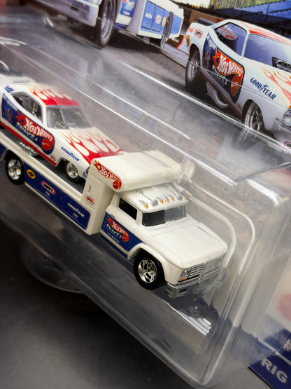 HOT WHEELS - 72 PLYMOUTH CUDA FC / RETRO RIG (2022) - TEAM TRANSPORT #46