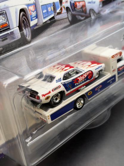 HOT WHEELS - 72 PLYMOUTH CUDA FC / RETRO RIG (2022) - TEAM TRANSPORT #46