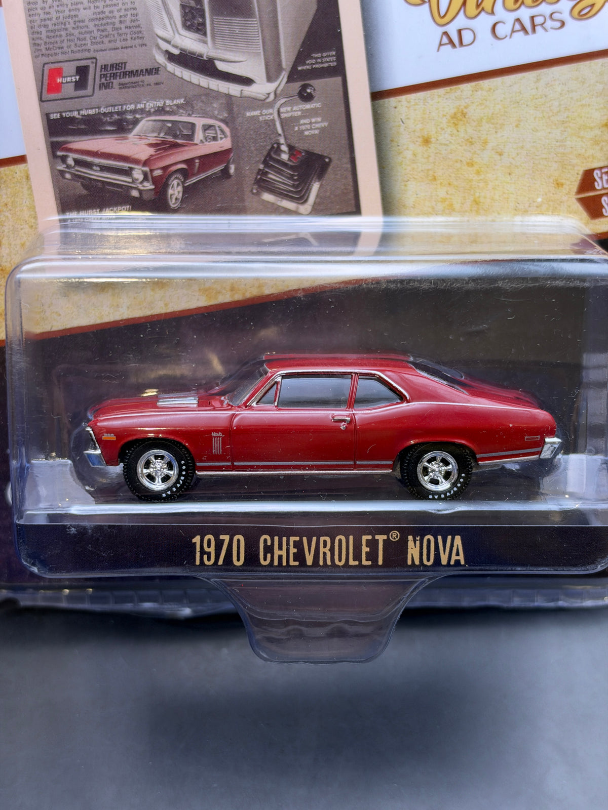 GREENLIGHT - 1970 CHEVROLET NOVA - HIT THE JACKPOT - VINTAGE AD CARS