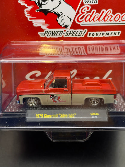 M2 MACHINES - MIJO EXCLUSIVES - 1979 CHEVROLET SILVERADO - MSJ43 - GO WITH EDELBROCK