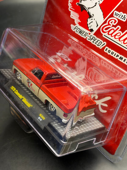 M2 MACHINES - MIJO EXCLUSIVES - 1979 CHEVROLET SILVERADO - MSJ43 - GO WITH EDELBROCK