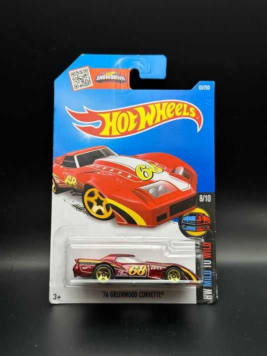 HOT WHEELS - 76 GREENWOOD CORVETTE (2016) - HW MILD TO WILD 8/10
