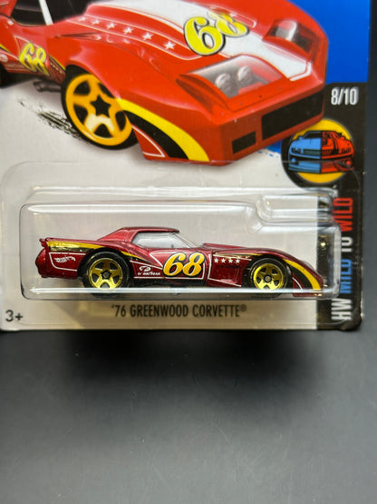 HOT WHEELS - 76 GREENWOOD CORVETTE (2016) - HW MILD TO WILD 8/10