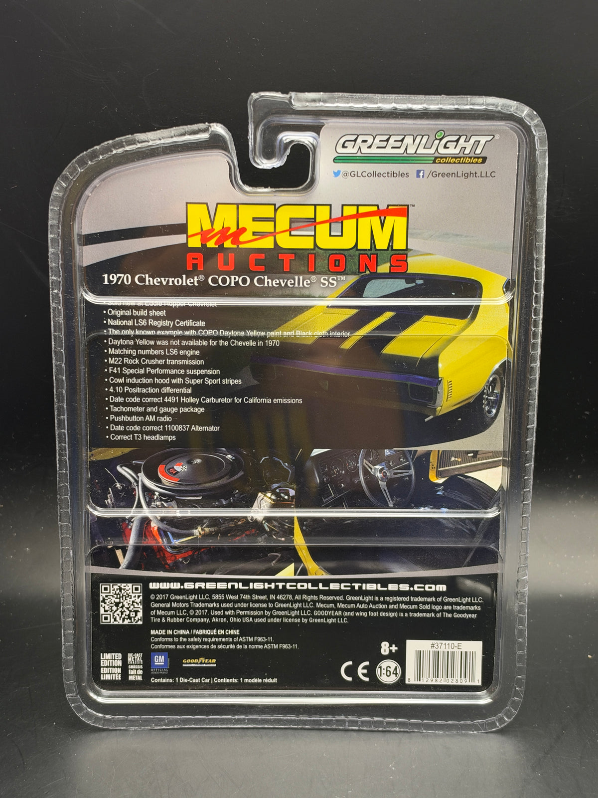 GREENLIGHT - 1970 CHEVROLET COPO CHEVELLE SS - MECUM AUCTIONS