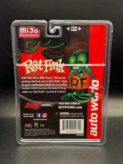 AUTO WORLD - MIJO EXCLUSIVES - 1981 CHEVY SILVERADO - RAT FINK - 1/64 SCALE