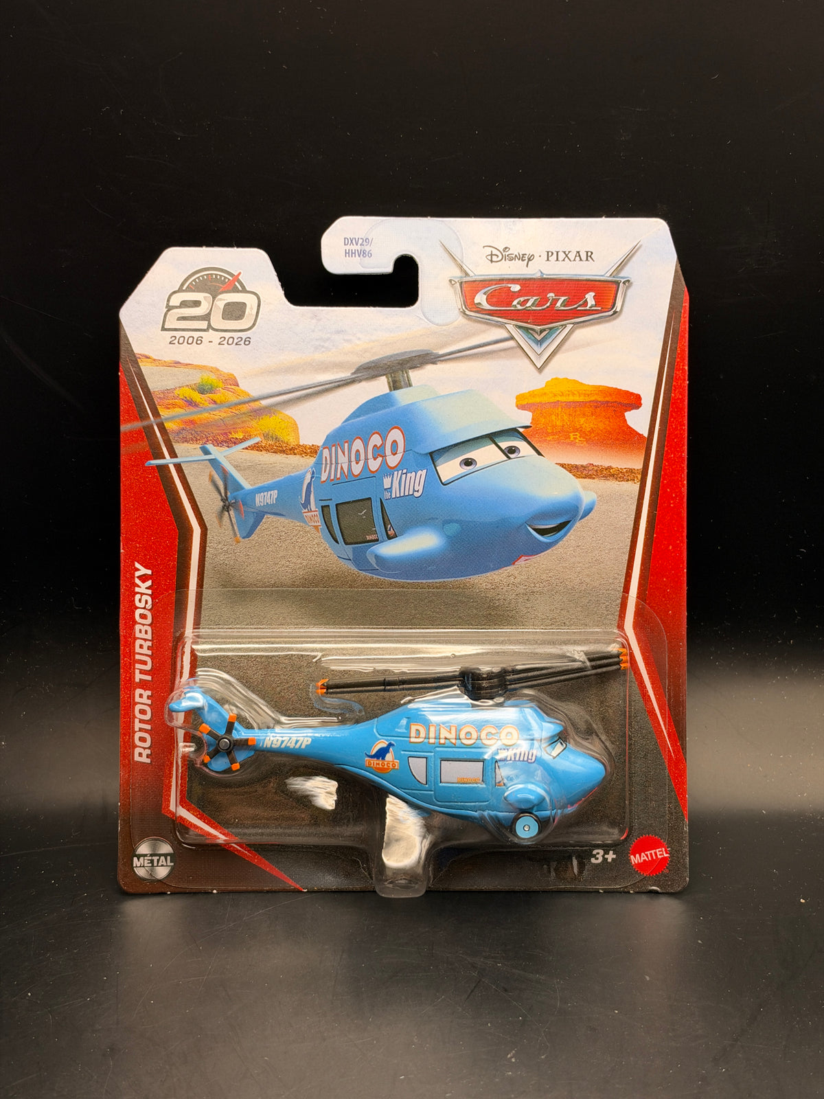 DISNEY PIXAR CARS 20th ANNIVERSARY - ROTOR TURBOSKY - DIECAST
